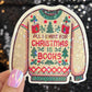 All I Want For Christmas is More Books Holographic Sticker, Xmas Bookish Kindle Sticker Reader Decal Book Lover Christmas Gift Book Club