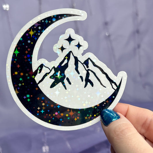 Moon in Velaris Holographic Sticker Sparkly Sticker ACOTAR Decal Kindle Sticker Spicybook Sticker A Court of Thorns and Roses Sticker