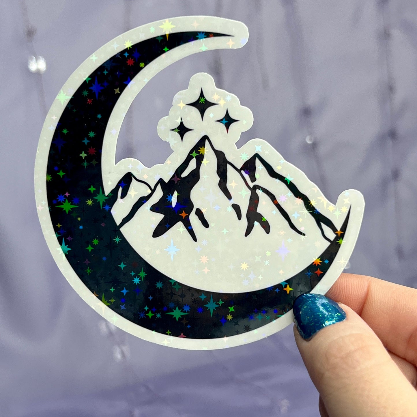 Moon in Velaris Holographic Sticker Sparkly Sticker ACOTAR Decal Kindle Sticker Spicybook Sticker A Court of Thorns and Roses Sticker