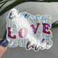 Live Love Lake Holographic Sparkly Sticker Boating Outdoor Decal Nature Adventure Sticker Lake House Sticker Lake Life Sticker