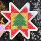 Christmas Star Block Sewing Sparkly Holographic Quilting Sticker sewing Waterbottle sticker Craft Sticker Fabric Decal Cross Stitch Sticker