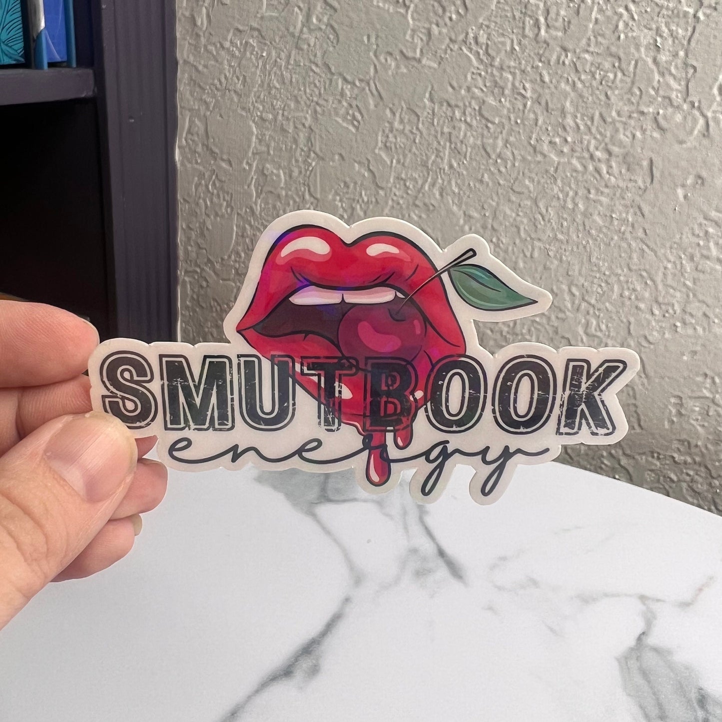 Smut Book Energy Holographic sticker dark romance sticker spicy book sticker booktok bookstagram decal kindle sticker Waterbottle sticker