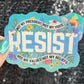 Resist Sparkly Holographic Sticker Hands Off No Kings Anti Trump JD Vance Pro Choice Sticker F Trump Be the Bear 8647 FDT Not My Choice