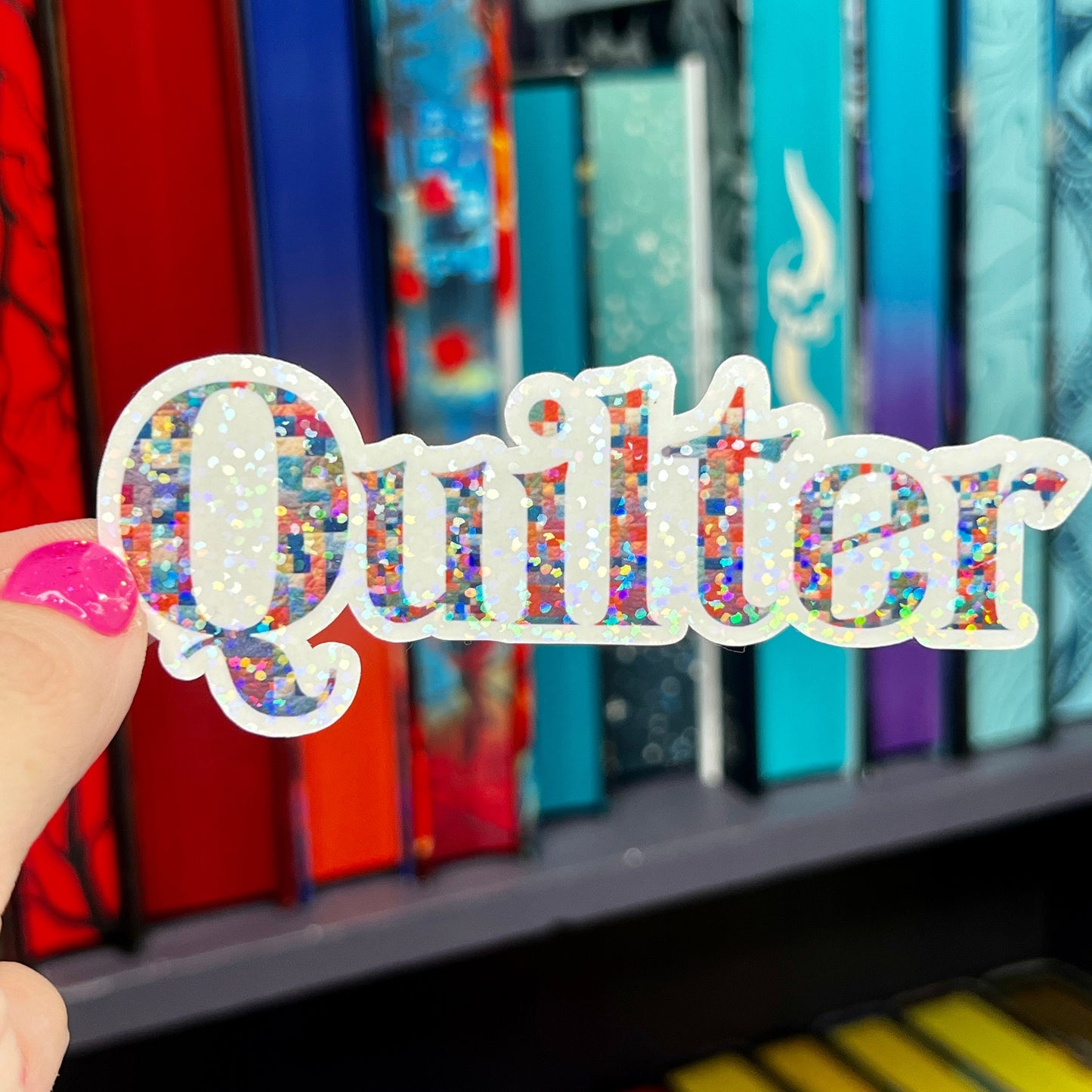 Quilter Sewing Sparkly Holographic Quilting Sticker sewing Waterbottle sticker Craft Sticker Fabric Decal Cross Stitch Sticker