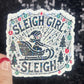 Sleigh Girl Sleigh Holographic Christmas Sticker 3 Inch Festive Holiday Decal for Waterbottles, Laptops, & Gifts Sparkly Xmas Cheer for Her