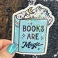 Books Are Magic Sparkly Sticker Holographic Book Lover, Spicy Dark Romance, Booktok Reader Gift  kindle laptop Romance Decal Bookish Bday