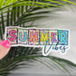 Summer Vibes Rainbow Holographic Sparkly Sticker Beach Life Decal Boating Sticker Summer Vacation Ocean Life Sticker