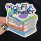 SciFi Book Club Holographic Sticker Science Fiction Decal Spicy Dystopian Alien Bookish kindle waterbottle laptop Reader Bookish Gift