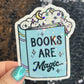 Books Are Magic Sparkly Sticker Holographic Book Lover, Spicy Dark Romance, Booktok Reader Gift  kindle laptop Romance Decal Bookish Bday