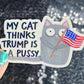 My Cat This Trump Is A Pus*y Sparkly Holographic Sticker F Trump Decal Democrat Liberal Feminist Sticker Human Rights Oligarchy Sticker