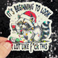 It’s Beginning to Look a lot like f this Christmas Raccoon Sticker – Funny Holographic Holiday Sticker,  Decal Xmas Gift & Stocking Stuffer