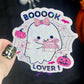 Pink Booook Lover Ghost Halloween Holographic Sticker Halloween Kindle Decal Spooky Fall Reader Gift Bookish Decal