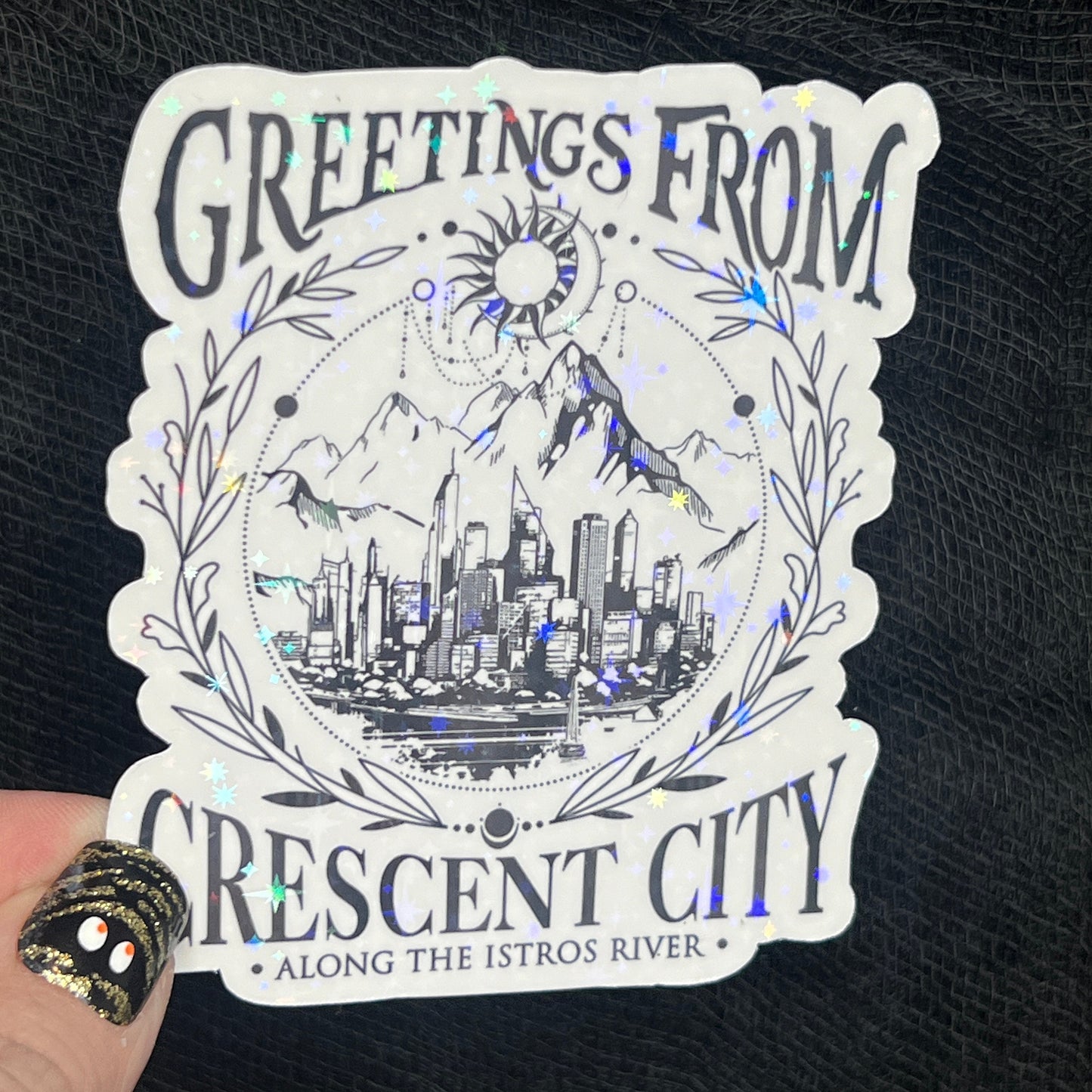 Greetings From Crescent City Holographic Sticker, HOSAB HOEAB Decal, SJM laptop waterproof sticker bookish Waterbottle decal
