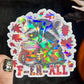 Ferall Fall Halloween Raccoon Holographic Sticker Mental Health Sticker Sparkly Spread Positivity Good Vibes Decal Inspirational