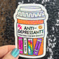 Reading Antidepressant Sparkly Sticker Holographic Book Book Lover, Spicy Dark Romance, Booktok, kindle waterbottle laptop Romance Decal