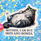 Mother, I Am But Skin and Bones Cat Sticker