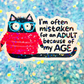 Mistaken for an Adult Holographic Sticker