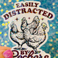 Easily Distracted by Peckers Holographic Sticker