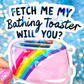 Fetch Me My Bathing Toaster Holographic Sticker