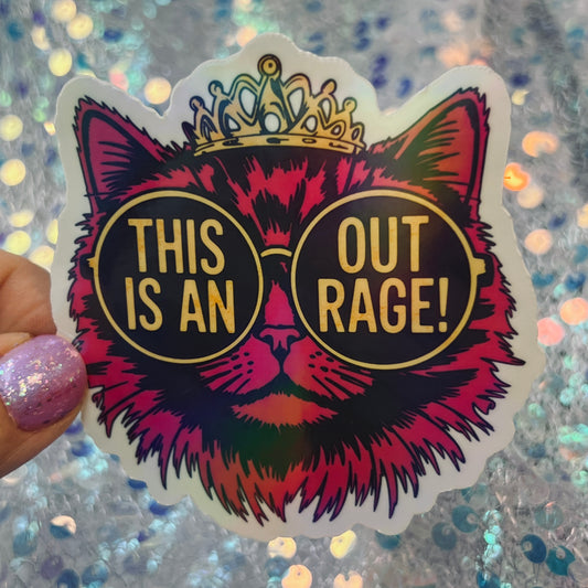 Dungeon Crawler Carl This Is An Outrage Princess Donut Rainbow Reflective Sticker