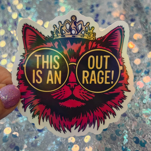 Dungeon Crawler Carl This Is An Outrage Princess Donut Rainbow Reflective Sticker
