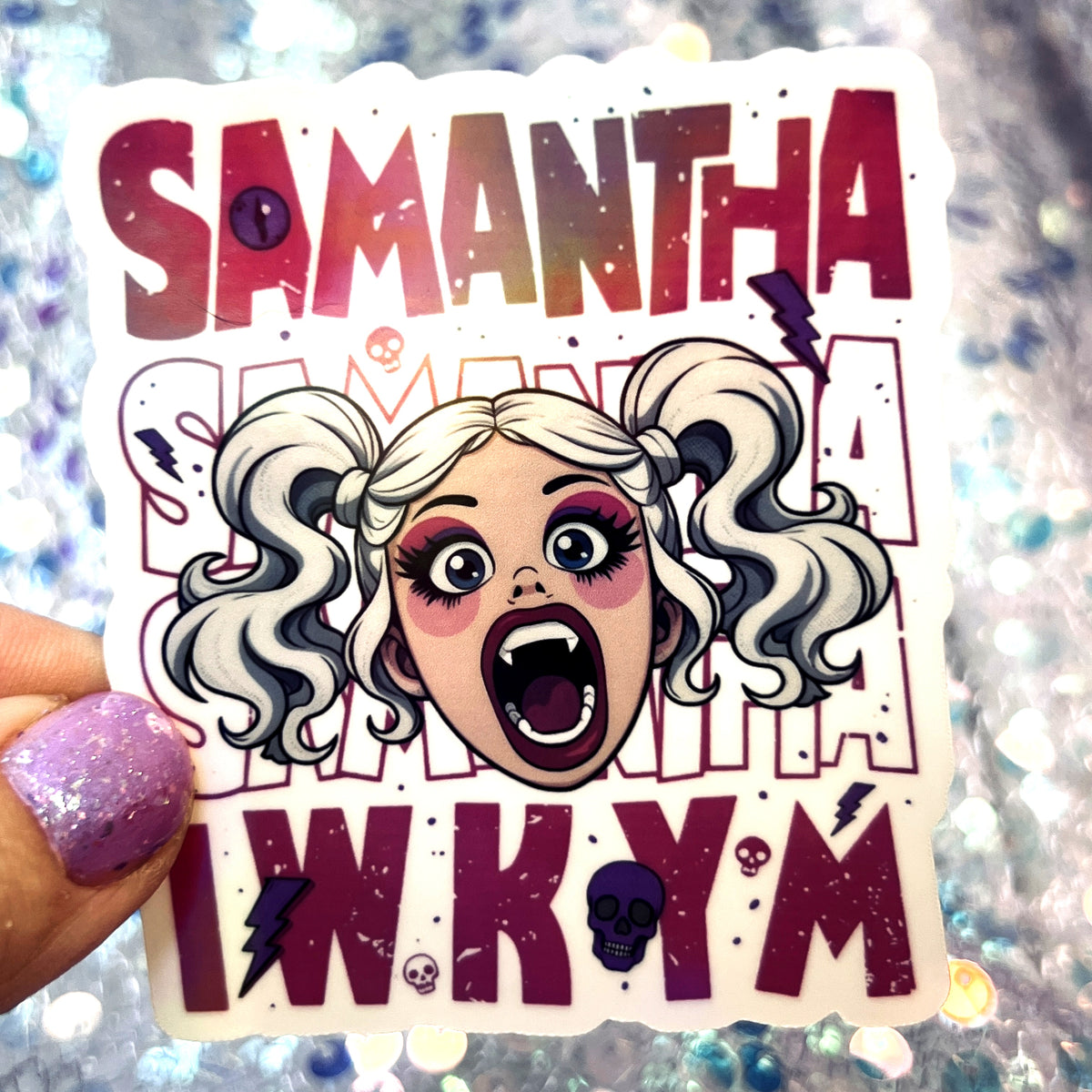 Dungeon Crawler Carl Samantha IWKYM Rainbow Reflective Sticker