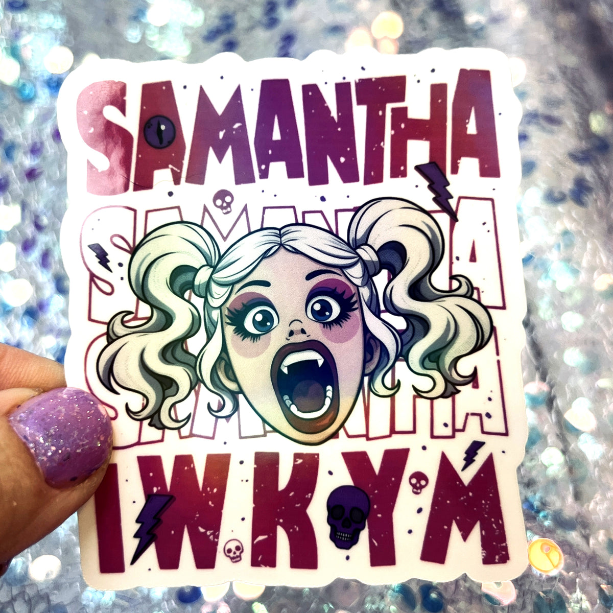 Dungeon Crawler Carl Samantha IWKYM Rainbow Reflective Sticker