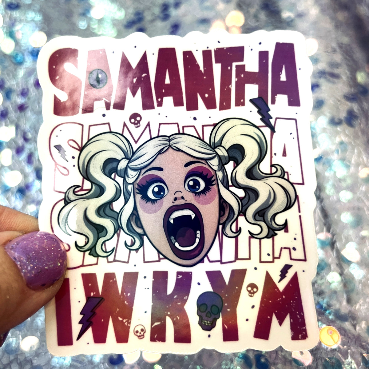 Dungeon Crawler Carl Samantha IWKYM Rainbow Reflective Sticker