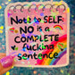 No Is a Complete Fucking Sentence Holographic Sticker