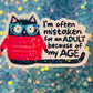 Mistaken for an Adult Holographic Sticker