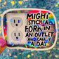 Might Stick a Fork in an Outlet Holographic Sticker