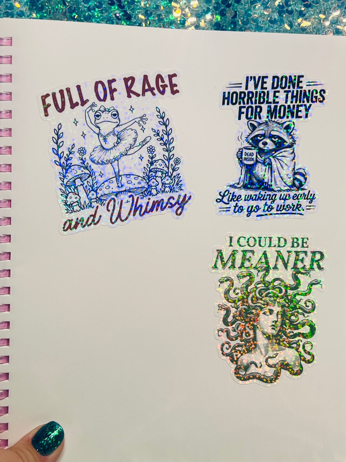 I Could Be Meaner Holographic Medusa Feminine Rage Sticker