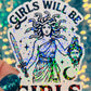 Girls Will Be Girls Holographic Medusa Feminine Rage Sticker