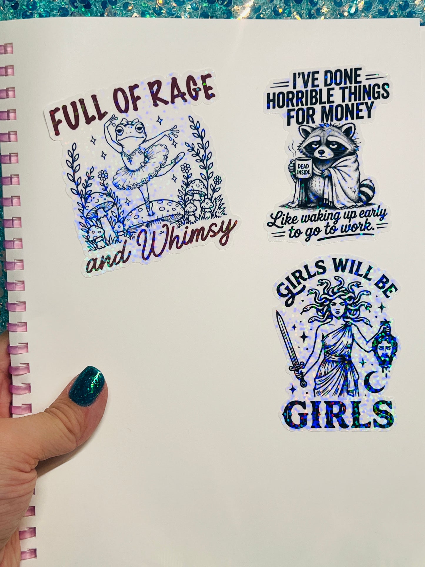 Girls Will Be Girls Holographic Medusa Feminine Rage Sticker