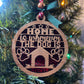 Home is Wherever the Dog Is Christmas Ornament Handmade