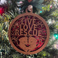 Live Love Rescue Christmas Ornament Handmade