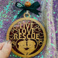 Live Love Rescue Christmas Ornament Handmade