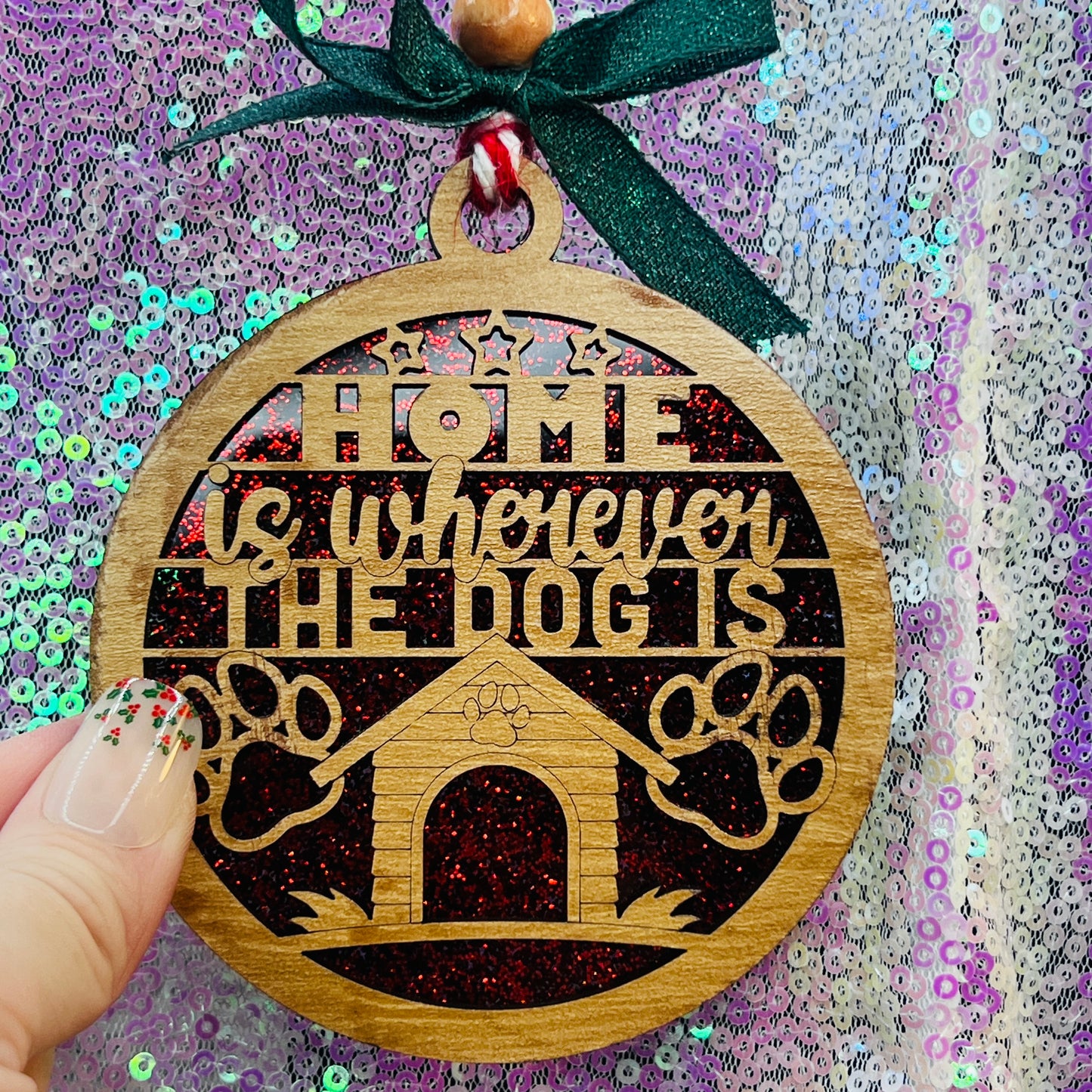 Live Love Rescue Christmas Ornament Handmade