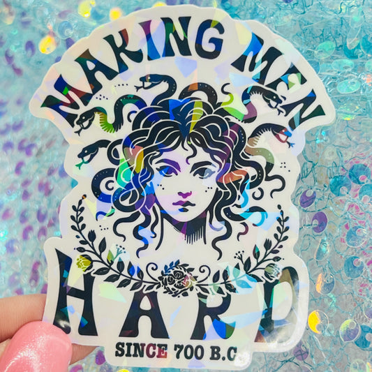 Making Men Since 700 BC Medusa Holographic Sticker
