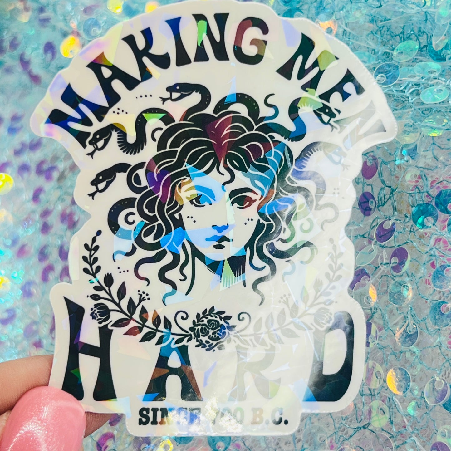 Making Men Since 700 BC Medusa Holographic Sticker