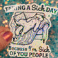 Taking a Sick Day Grumpy Cat Holographic Sticker