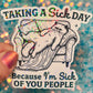 Taking a Sick Day Grumpy Cat Holographic Sticker