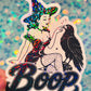 Boop Witch and Raven Holographic Sticker