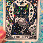 The Gift Black Cat Tarot Holographic Sticker