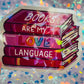 Books Are My Love Language Holographic Book Lover Sticker