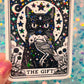 The Gift Black Cat Tarot Holographic Sticker