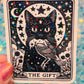 The Gift Black Cat Tarot Holographic Sticker