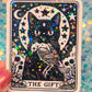 The Gift Black Cat Tarot Holographic Sticker