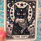 The Gift Black Cat Tarot Holographic Sticker