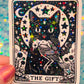 The Gift Black Cat Tarot Holographic Sticker